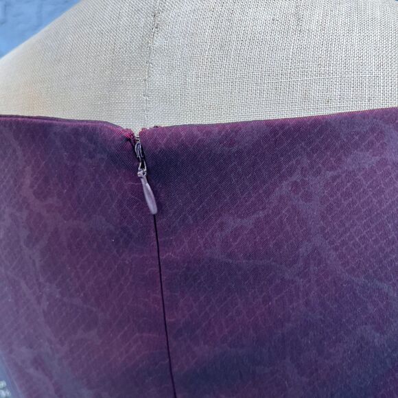 Goth Dress Square Neck in Size 12 NWT Dark red Animal print 90s Y2K Clothing - Picture 8 of 9